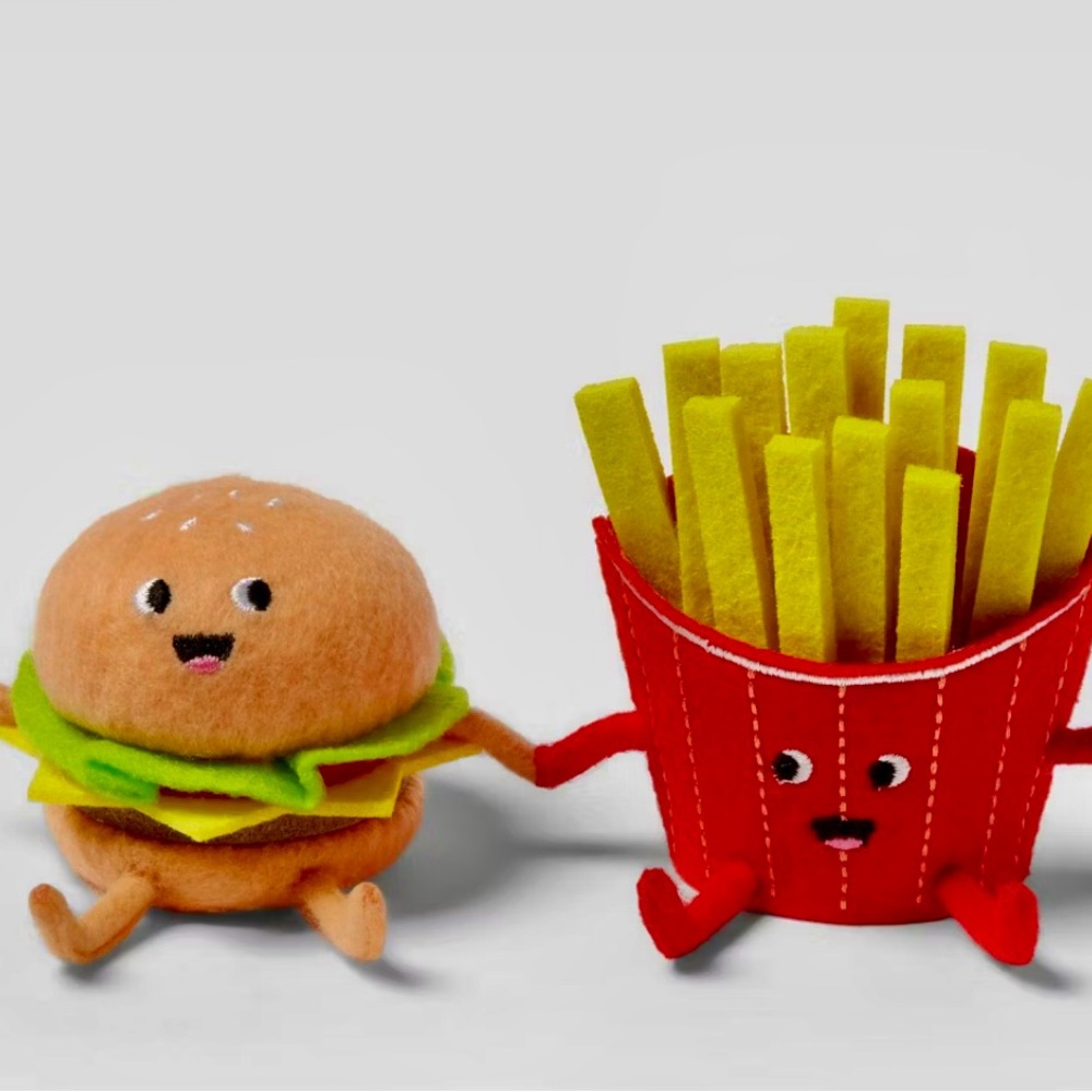 Target Smiling Burger and Fries Plush Set